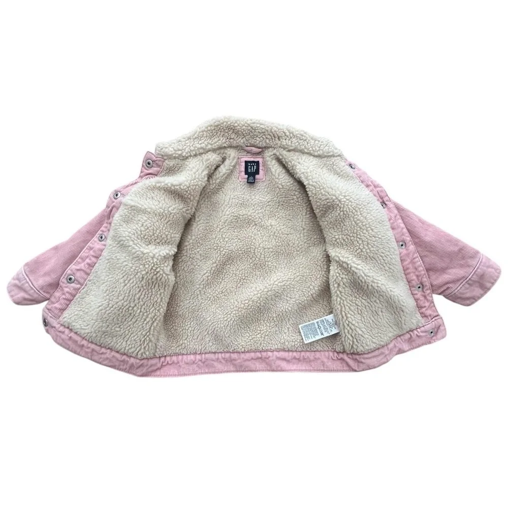 Baby Gap Corduroy Sherpa Jacket Pink Size 2T